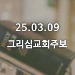 25.03.09 그리심교회 주보